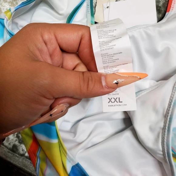 Fabletics Pride Low Back One-Piece Swimsuit - Picture 5 of 8